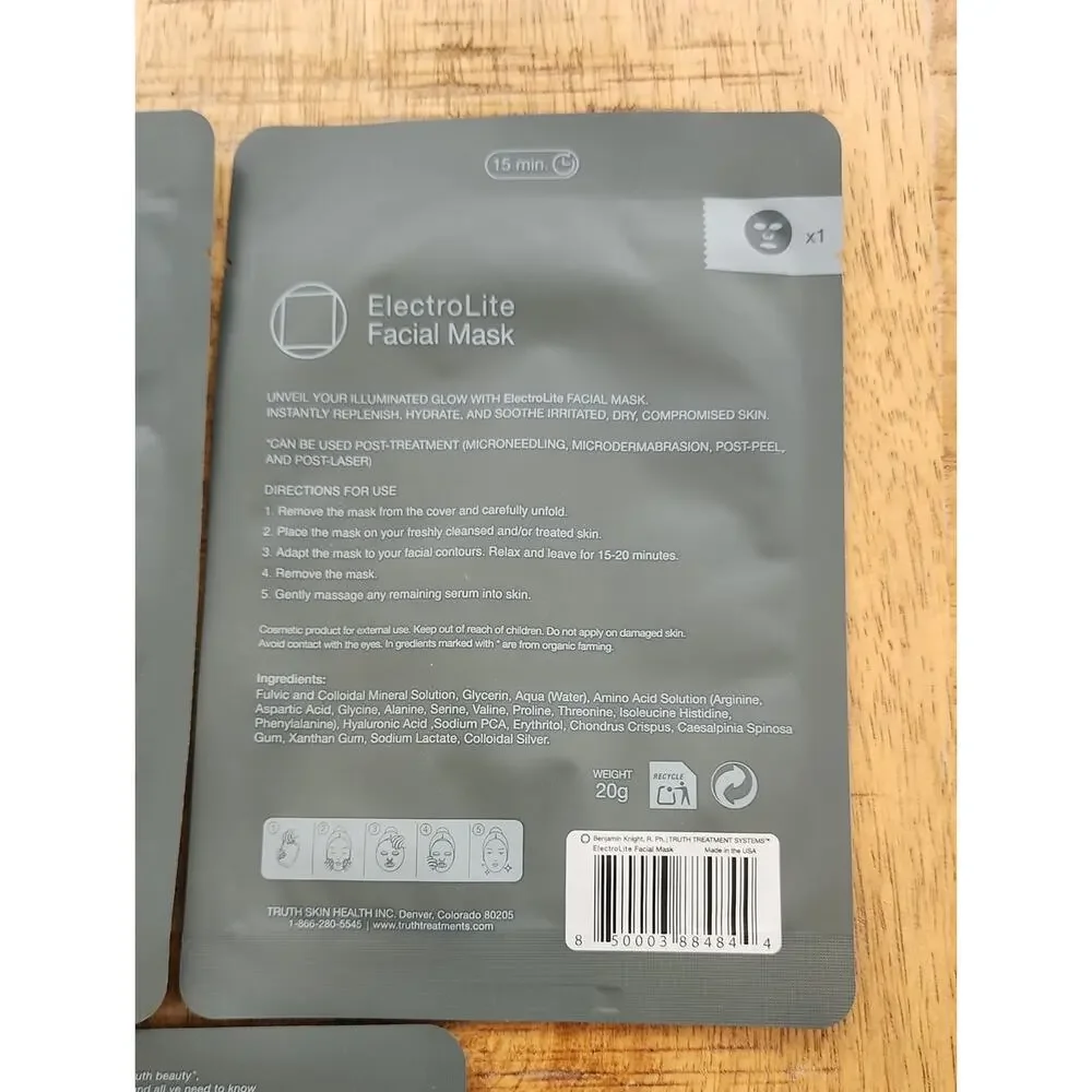 TRUTH TREATMENT SYSTEMS Electrolite Facial Masks Hydrating Treatment - 5 Masks